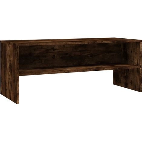 Meuble TV, Étagère TV, Meuble de Salon, Moderne Chêne fumé 100x40x40 cm Bois d'ingénierie OIB1617E (1/5)