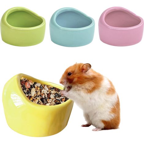 Lot de 4 bols en céramique pour petits animaux - Gamelles anti-morsure pour hamsters et cochons d'Inde (1/5)