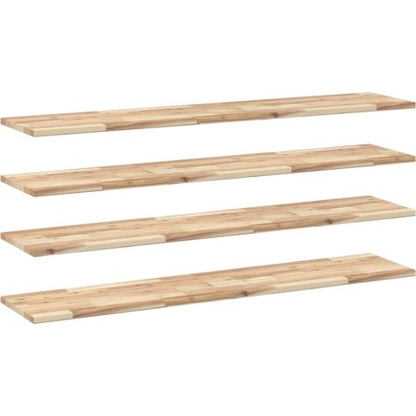Étagères murales 4 pcs,Étagère flottante 140x30x2 cm acacia massif non traité CFW36292 (1/5)