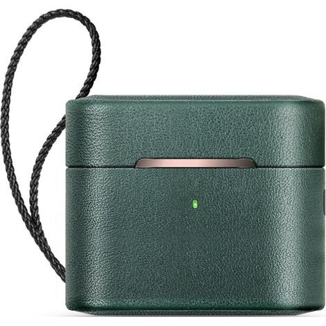 Étui de protection portable pour AirPods 3, en cuir de vachette pleine fleur fabriqué à la main, offrant une protection complète pour les écouteurs sans fil, résistant aux empreintes digitales et à la (1/2)