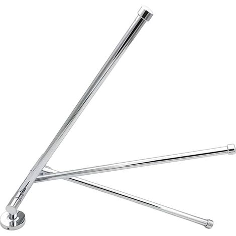 Porte-manteau pivotant avec porte-serviettes et 3 bras pour suspendre (1/4)