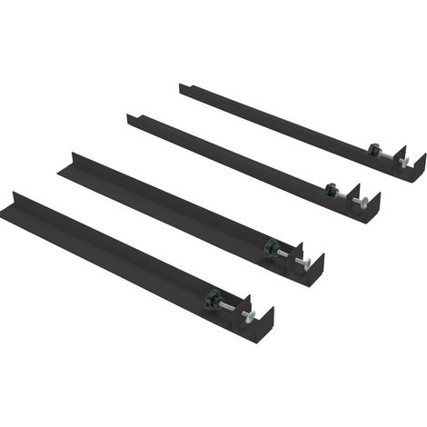 Primaster Universal-Tischfuß-Set schwarz 4-teilig Möbelzubehör
