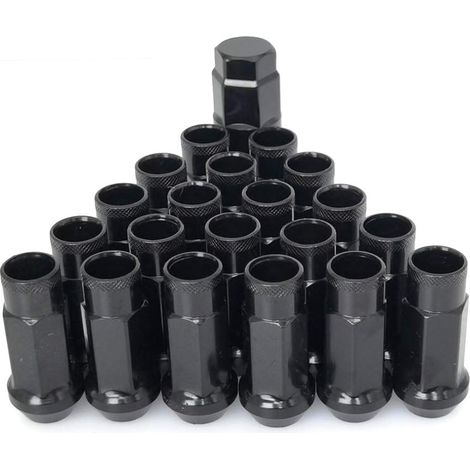 M12 x 1,25 48 mm offene Radmuttern mit Kegelsitz und geschmiedeter Sicherungsmutter, Satz mit 20 Stück (1/5)