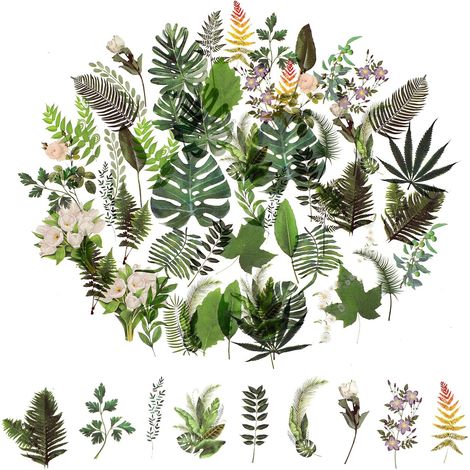120 Pieces Flower Scrapbooking Stickers Transparent Plant Stickers Vintage Colorful Flower Stickers Waterproof PET Flower Stickers for Photo Album Album Cards (1/5)
