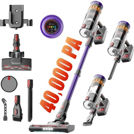 Aspirateur à main, puissance d'aspiration de 40 kPa, filtre HEPA, capacité du bac à poussière de 0,6 à 1 L, fonctionnement sans fil, batterie Li-ion (1/5)