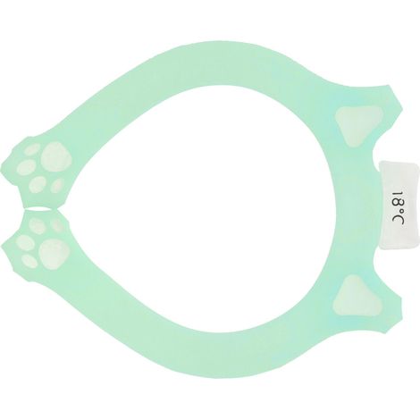 Tour de cou rafraîchissant portable et réutilisable en forme de griffe de chat, idéal pour l'été, à l'intérieur comme à l'extérieur (vert). (1/5)