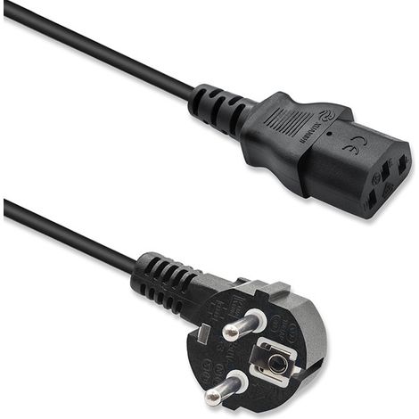Cable de alimentación IEC C13/SCHUKO de Qoltec  3 x 0,75 mm²  1,4 m (1/5)