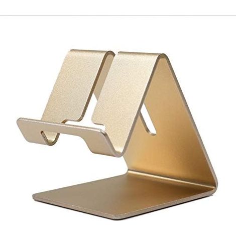 CCYKXA (Gold)Universal Aluminum Alloy Phone Stand for Desktop or Tablet (1/4)