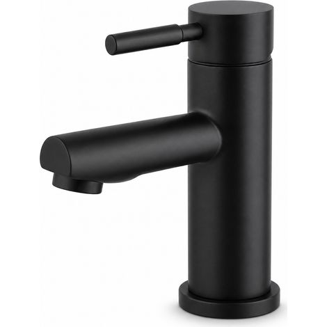 Robinet de Vasque Noir en Inox pour Salle de Bain 18 cm (1/5)