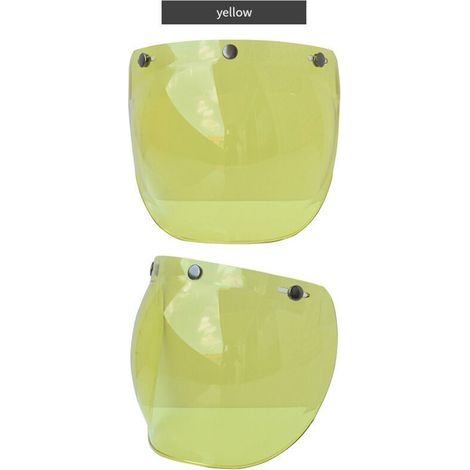 Visière à bulles pour casque de moto, lentille de pare-brise avec support rabattable pour casques ouverts à 3 boutons-pression (1/2)