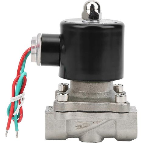 3/8-Zoll-Magnetventil, direktwirkend, stromlos geschlossen, Edelstahl, für Wasser, Luft, Öl, Wechselstrom 380 V