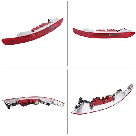 Pair - SJLERST Feu arrière gauche, pare-chocs inférieur côté gauche arrière feu arrière rouge antibrouillard adapté pour Q5 2.0T 2006-2016 adapté pour la Version européenne uniquement (1/5)