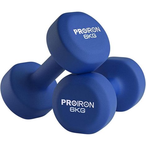 PROIRON Neopren Kurzhantelset 2er-Set 2 X 6KG für Damen Gymnastik Yoga Pilates (1/5)