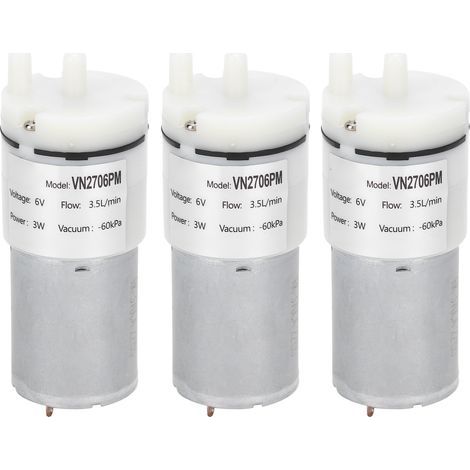 3 Pièces Pompe à Eau Submersible Miniature pour Aquarium DC6V VN2706PM (1/5)