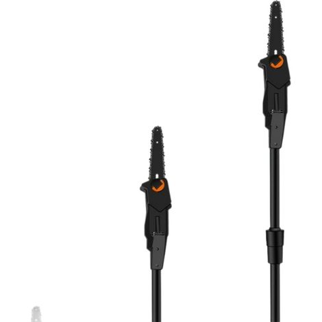 Pértiga de extensión para sierra de gran altitud, batería de litio, poda, sierra eléctrica recargable, carpintería, tala de jardín de mano, rama alta, poda de cadena eléctrica, artefacto