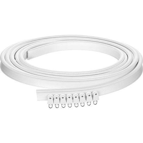 1 Pièces 5 m Rail de Rideau, Rail de Plafond, Rideau de Plafond Flexible Rail pour Rail de Rideau avec Système de Rail Rideau Lit Diviseur (1/5)
