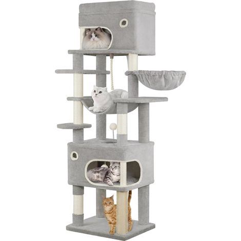 Arbre à Chat,Tour de Jeux pour Chats de 178 cm Grande Plateforme (1/5)
