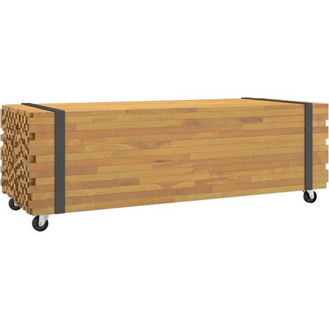 vidaXL Tavolino da Salotto 110x45x35 cm in Legno Massello di Teak (1/5)