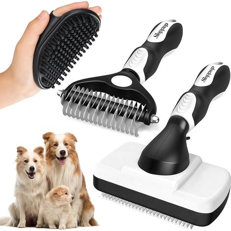 Cat Brush Dog Brush: Long Short Hair for Cats – Removes Dead Hair and Knots (White) (1/5)
