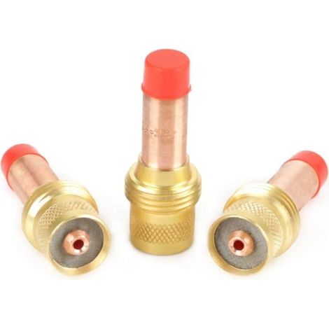 Lentille de Gaz TIG, 3 Éléments de Guidage Blindés 45V avec de 2,4 mm, pour Torche de Soudage TIG WP-17/18/26 (1/5)