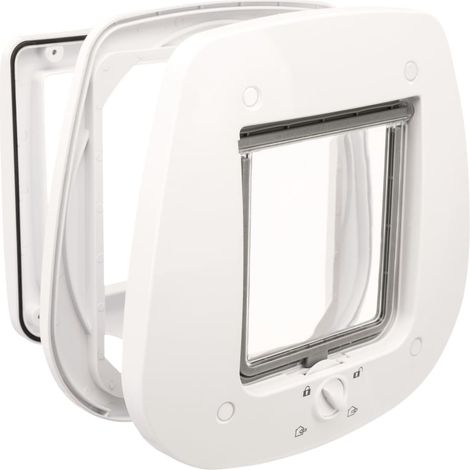 TRIXIE Chatiere 4 positions pour portes en verre 27 x 27 cm Blanc