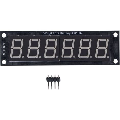 Acouto Module D'affichage LED Vert à 6 Chiffres et 7 Segments de 0,56 Pouces avec Pilote TM1637 pour équipements électroniques. (1/5)