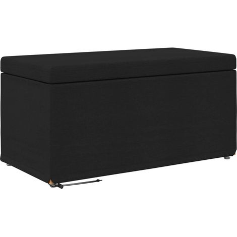 Stool Black 81 x 41 x 40 cm Fabric and Engineered Wood vidaXL