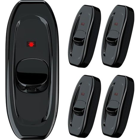 5 Pièces Interrupteur à cordon en ligne 250V 10A,interrupteur à cordon marche/arrêt avec indicateur LED,interrupteur à bascule pour cordon AC pour lampe de table,lampe de bureau,lampe de lit (1/5)