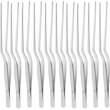Set da 10 pezzi in acciaio inossidabile composto da pinzette per alimenti, pinze da griglia e clip per griglia.