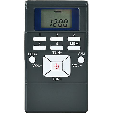 Radio FM stéréo portable avec écouteurs, mini radio transistor FM à réglage numérique pour la marche, la course à pied, le jogging, grise (1/5)