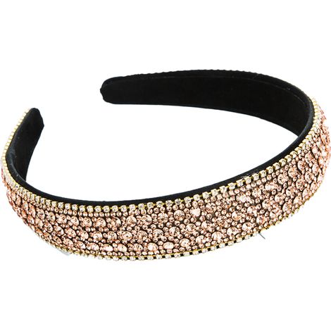 Headband Strass - Bandeau Cristal Pailleté pour Femme et Fille - Accessoire Coiffure Élégant pour Mariage Fête Photo - 1 Pièce (1/5)