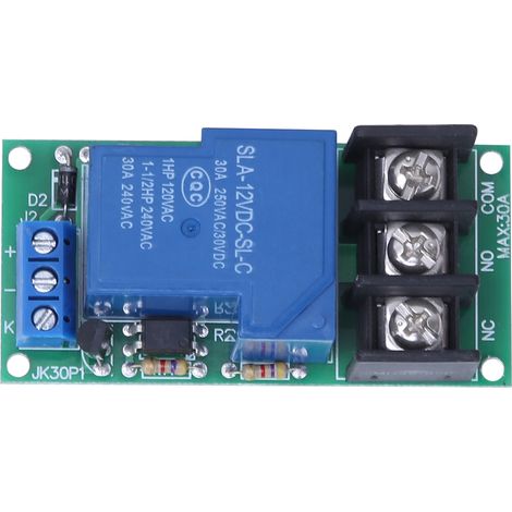 Module Relais 1 Voie 30A 12V avec Optocoupleur, Déclenchement Bas Niveau, Isolation, Lot de 2 (1/5)