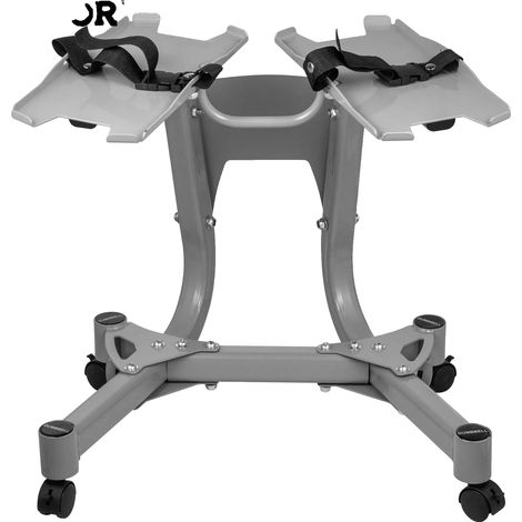Support de haltères, Matériau en fer, Supporte jusqu'à 100 kg, Design ergonomique, Structure compacte, Porte-serviettes intégré (1/5)