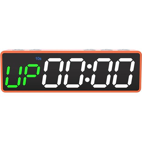 Grande horloge LED numérique surdimensionnée Minuterie de gymnastique Portable, minuterie d'intervalle, horloge d'entraînement physique, compte à rebours/haut/chronomètre, LED magnétique, rechargeable (1/4)