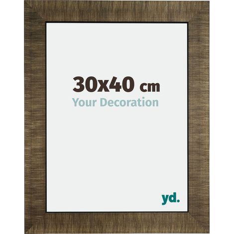 yd. - Cadre photo 30x40 - Champagne Brosse - Bois - Leeds (1/5)