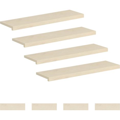 Nez de marche 8 pièces 100 x 25 x 2 cm Blanc vidaXL