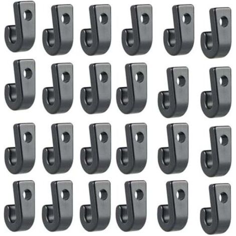 50 pcs Kayak J Crochet Noir Durable En Plastique Kayak Arrimage Crochet, J Crochet pour Kayak Bungee Longe Canoë Bateau Paddleboard Yacht Canoë Aviron (1/4)