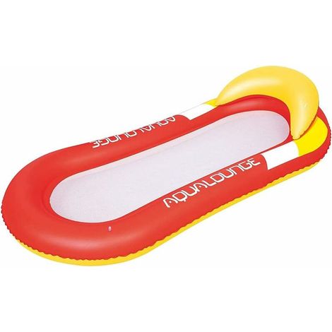 Ahlsen Hamaca Inflable, Tumbona Inflable para Piscina, Hamaca Flotante, Balsas, Salón Inflable para Piscina Flotante para Piscinas Interiores y Exteriores, Rojo - (1/5)