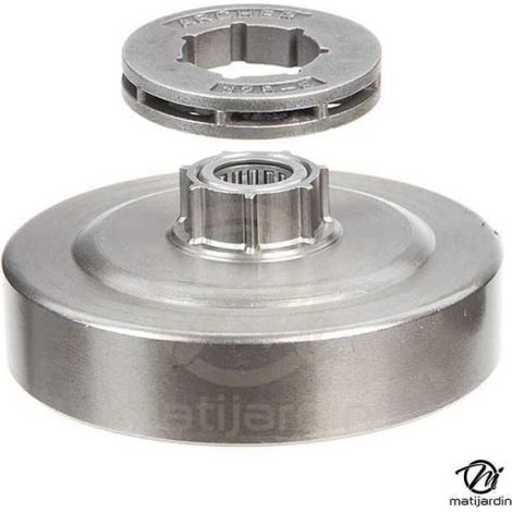 Pignon à bague pour tronçonneuse Husqvarna.325". 8 dents. Hauteur cloche 16,2 mm (1/4)