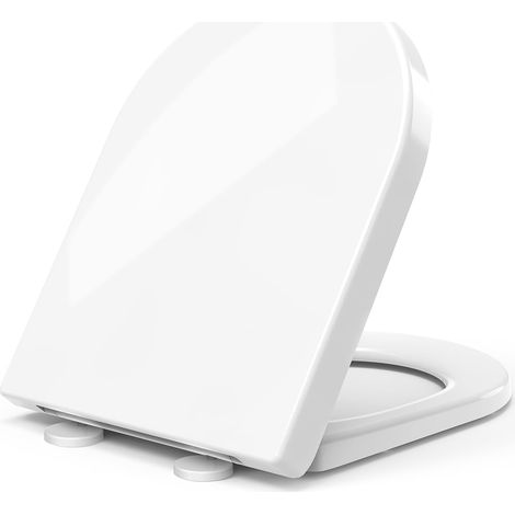 Sedile WC con chiusura ammortizzata, fissaggio dritto, forma D Storemic (1/5)