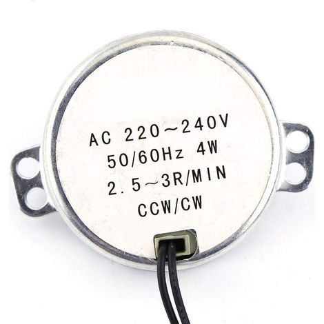 Moteur Synchrone AC 220-240V 4W CCW/CW Moteur Synchrone pour le Micro-ondes (2.5-3RPM) (1/5)