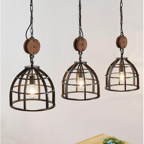 [NEUWERTIG] B-Ware Lindby Maximilia Käfig-Pendelleuchte Pendelleuchte Hängeleuchte Lampe dreiflammi (1/2)