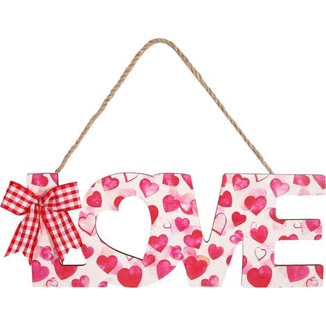 Panneau Accroche Décoratif En Bois - Motif Fleur De Rose - Pour Décoration Intérieure Fêtes Et Occasions Spéciales - 10 x 32 cm - 1 Pièce (1/5)