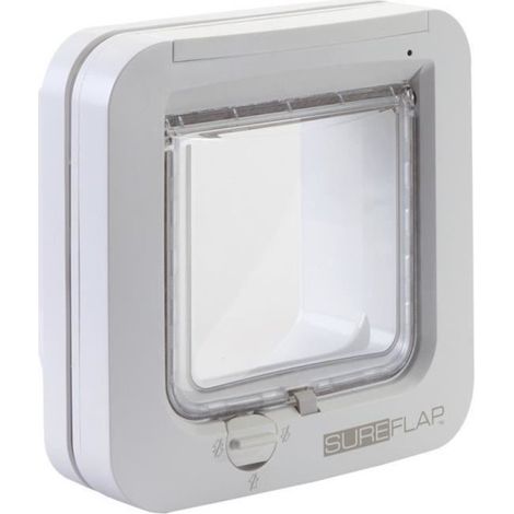 Trixie – Chatière électronique à puce pour chat – Trappe transparente silencieuse – Dimensions 21x21 cm – Installation 3-60 mm – Adaptateur pour verre disponible