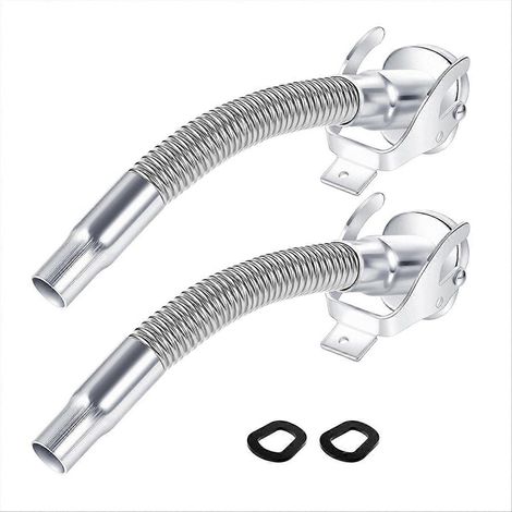 Set aus 2 flexiblen Edelstahl-Ausgießern mit langem Ausguss für Benzinkanister. (1/5)