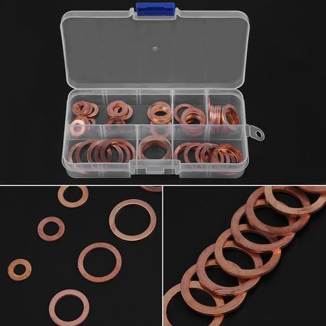 Kupferdichtungen, verpackt in Schachteln mit 80 Stück (1/5)