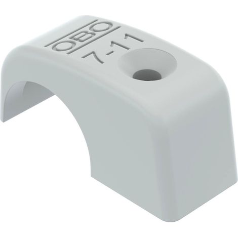OBO Bettermann Fascetta a chiodo ISO 7-11mm Polipropilene grigio chiaro RAL 7035, 2215101