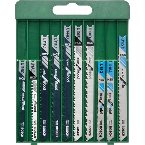 Bosch Jigsaws/reciprocating saws Jigsaw blade set U-shank 10 Pieces 2609256775