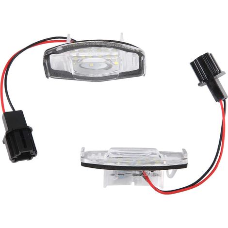 Lot de 2 éclairages de plaque d'immatriculation LED noirs pour Honda Civic et Honda Accord (1/5)