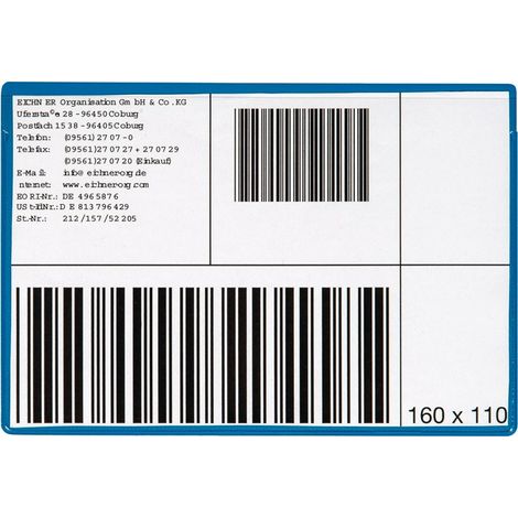 Etikettentasche B160xH110mm magnetisch 10St./Pack EICHNER (1/4)